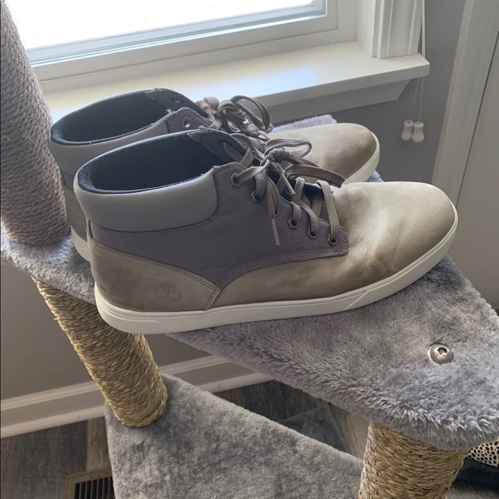 Grey timberland shoes